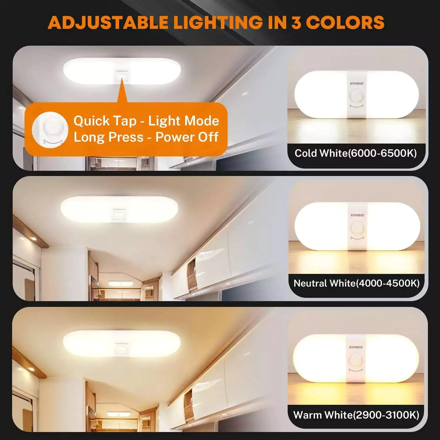 RV Ceiling Light, 1800 LM