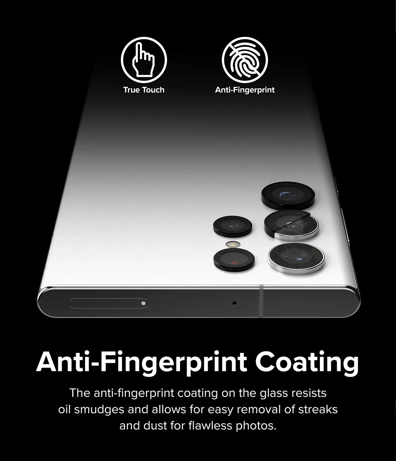 Samsung Galaxy S22 Ultra Lens Protectors| Camera Lens Frame Glass| Black