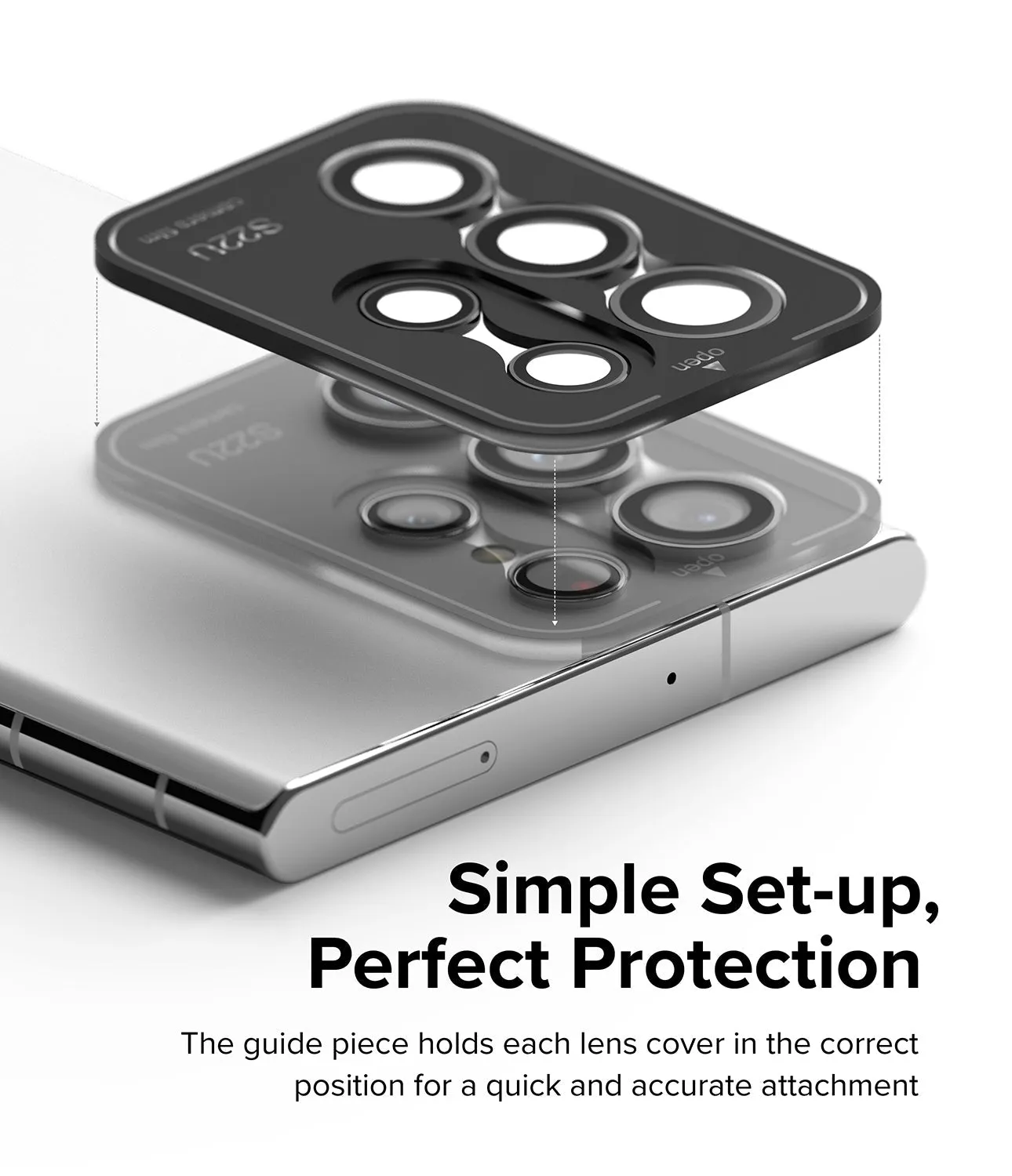 Samsung Galaxy S22 Ultra Lens Protectors|  Camera Lens Frame Glass|  Silver