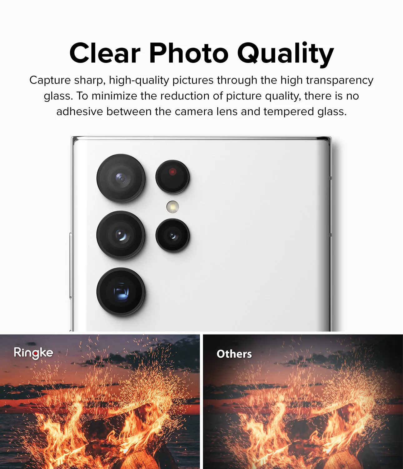 Samsung Galaxy S22 Ultra Lens Protectors|  Camera Lens Frame Glass|  Silver