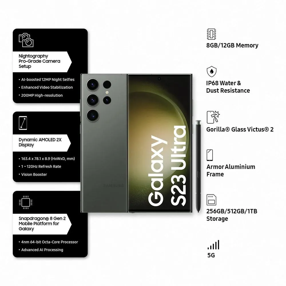 Samsung Galaxy S23 Ultra 5G (International) (Sealed Pack)