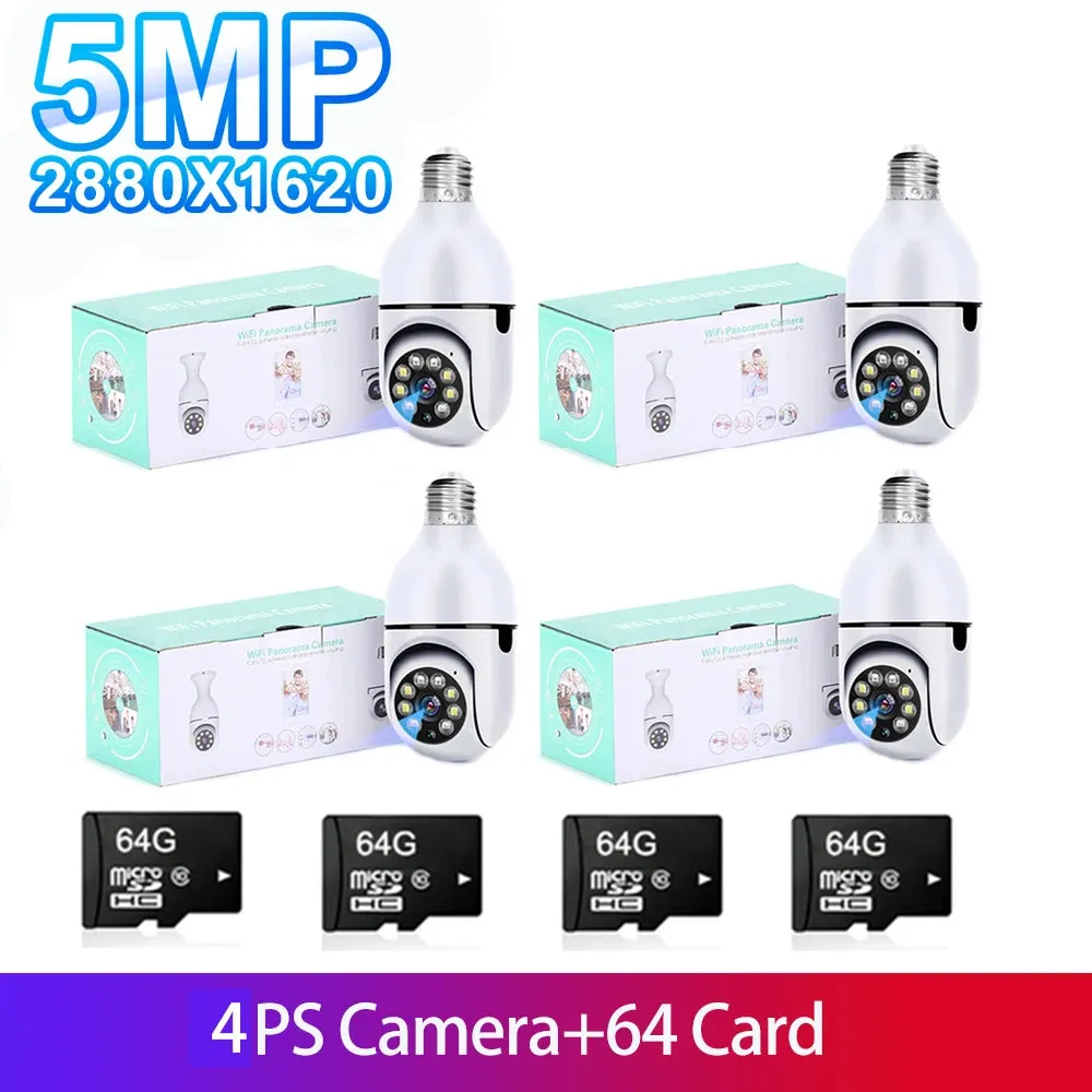 Smart AI Wireless Night Vision HD Wifi Surveillance Camera for E27 Light Bulb Socket