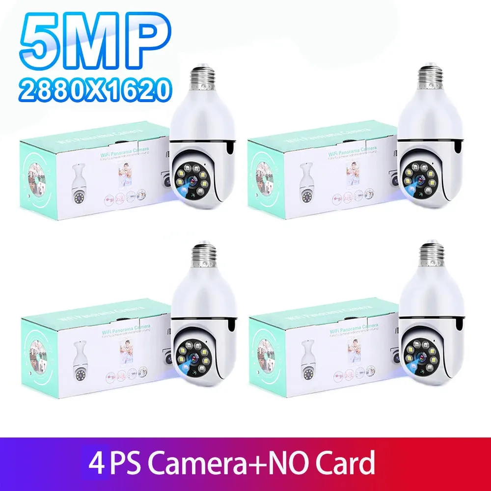 Smart AI Wireless Night Vision HD Wifi Surveillance Camera for E27 Light Bulb Socket