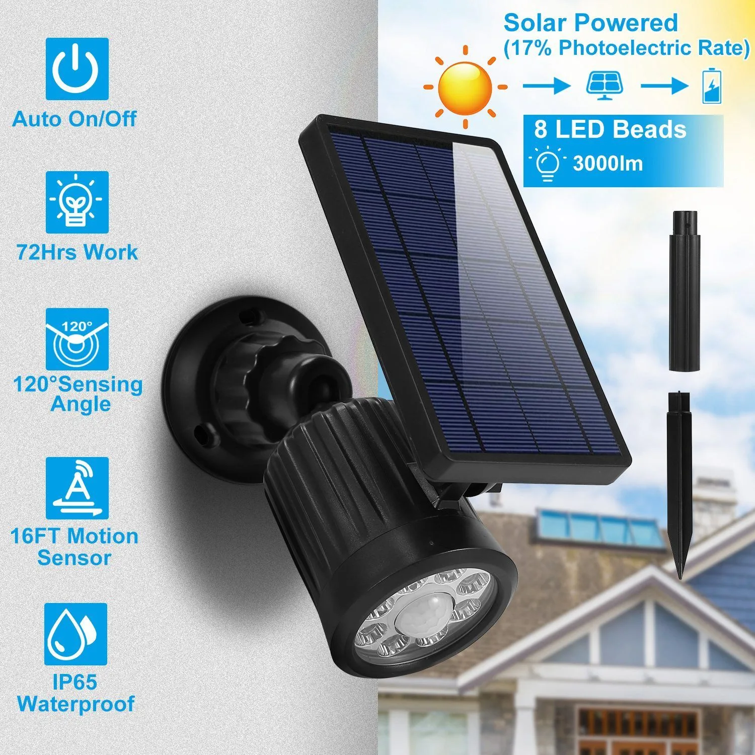 Solarek Lights Outdoor Solar Powered LED Spotlights