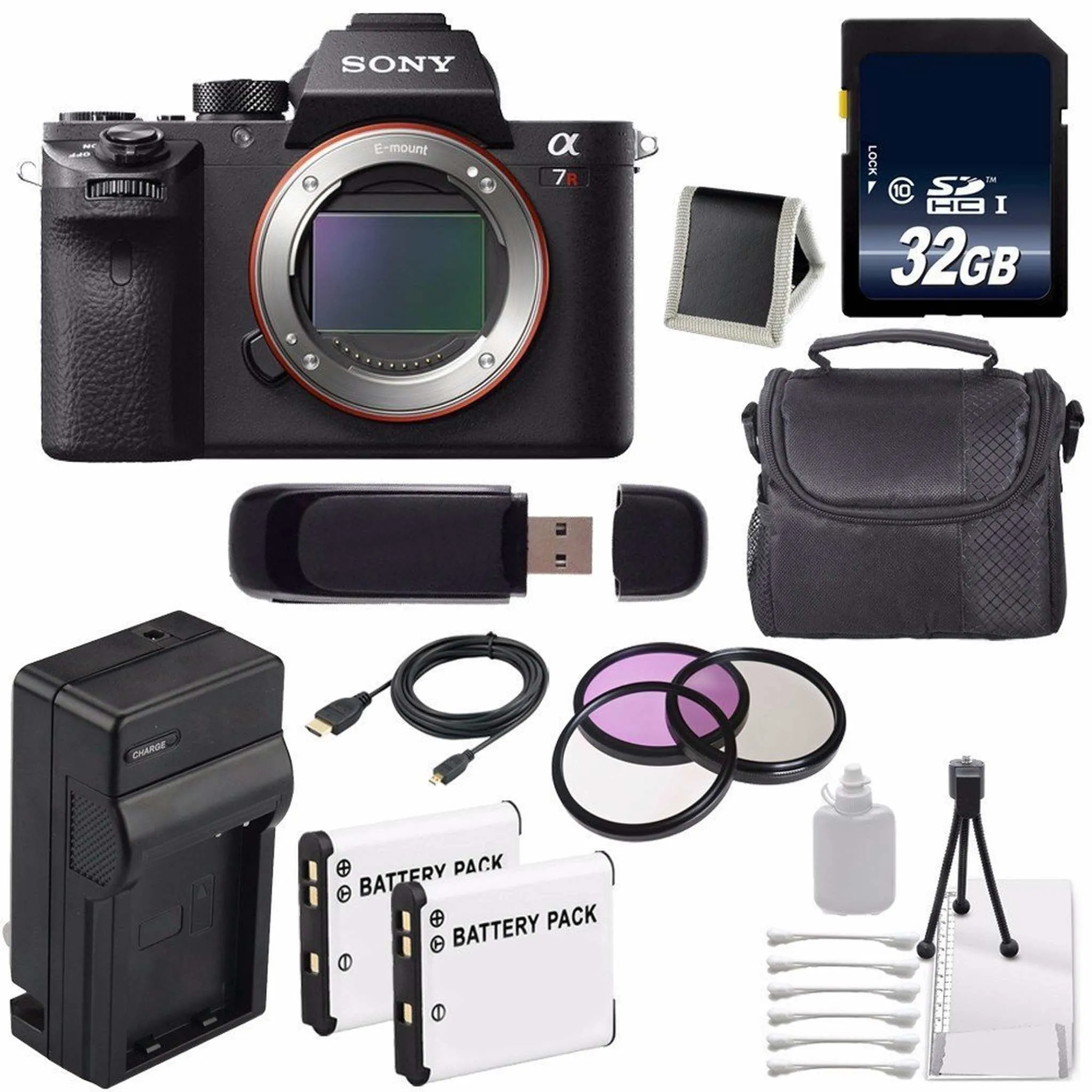 Sony Alpha a7R II Mirrorless Digital Camera (International Model)   62mm 3 Piece Filter Kit