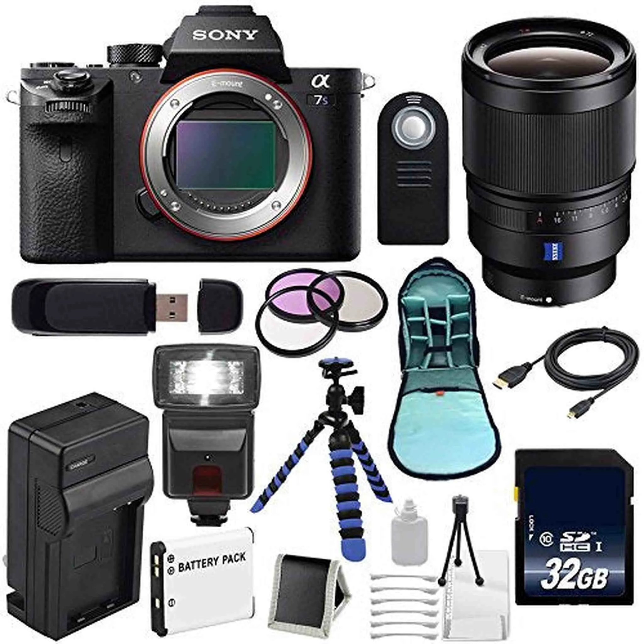 Sony Alpha a7S II a7S Mark II a7SII ILCE7SM2/B Mirrorless Digital Camera (International Model)   Sony Distagon T FE 35mm Lens Ultimate Bundle