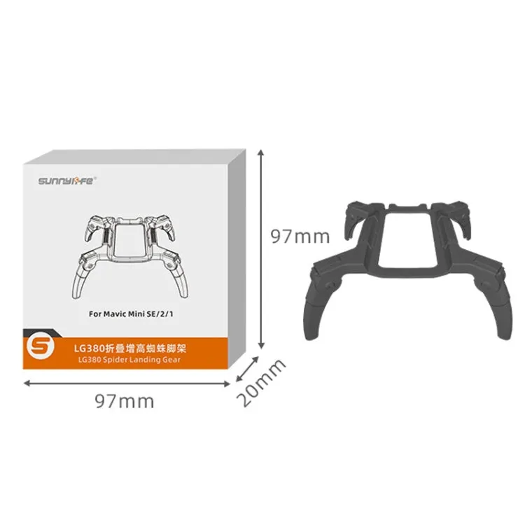 Sunnylife LG380 Heightening Spider Tripod Folding Drop Protection Bracket For DJI Mini 2 / SE(Dual -color)