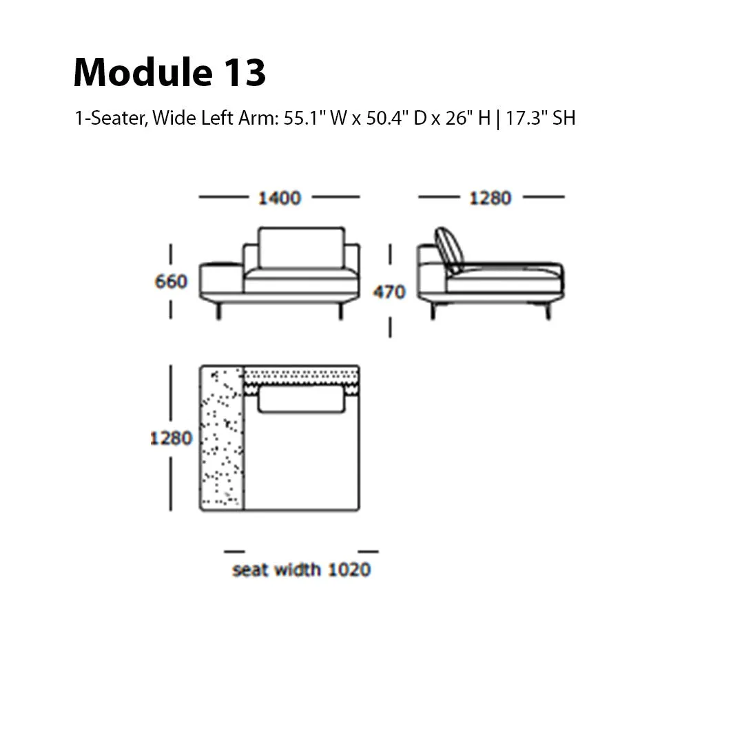 Surface Modular Sofa (Modules 13-16)