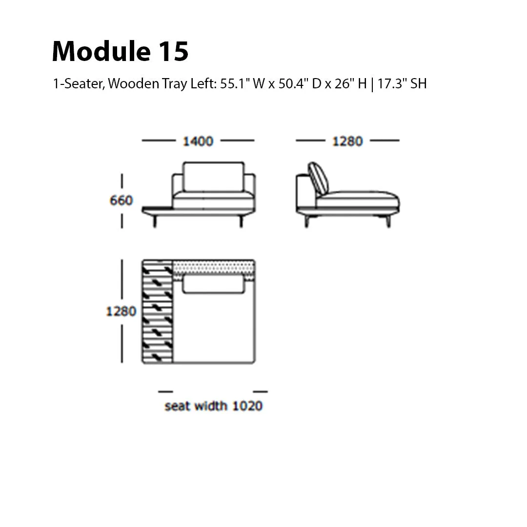 Surface Modular Sofa (Modules 13-16)