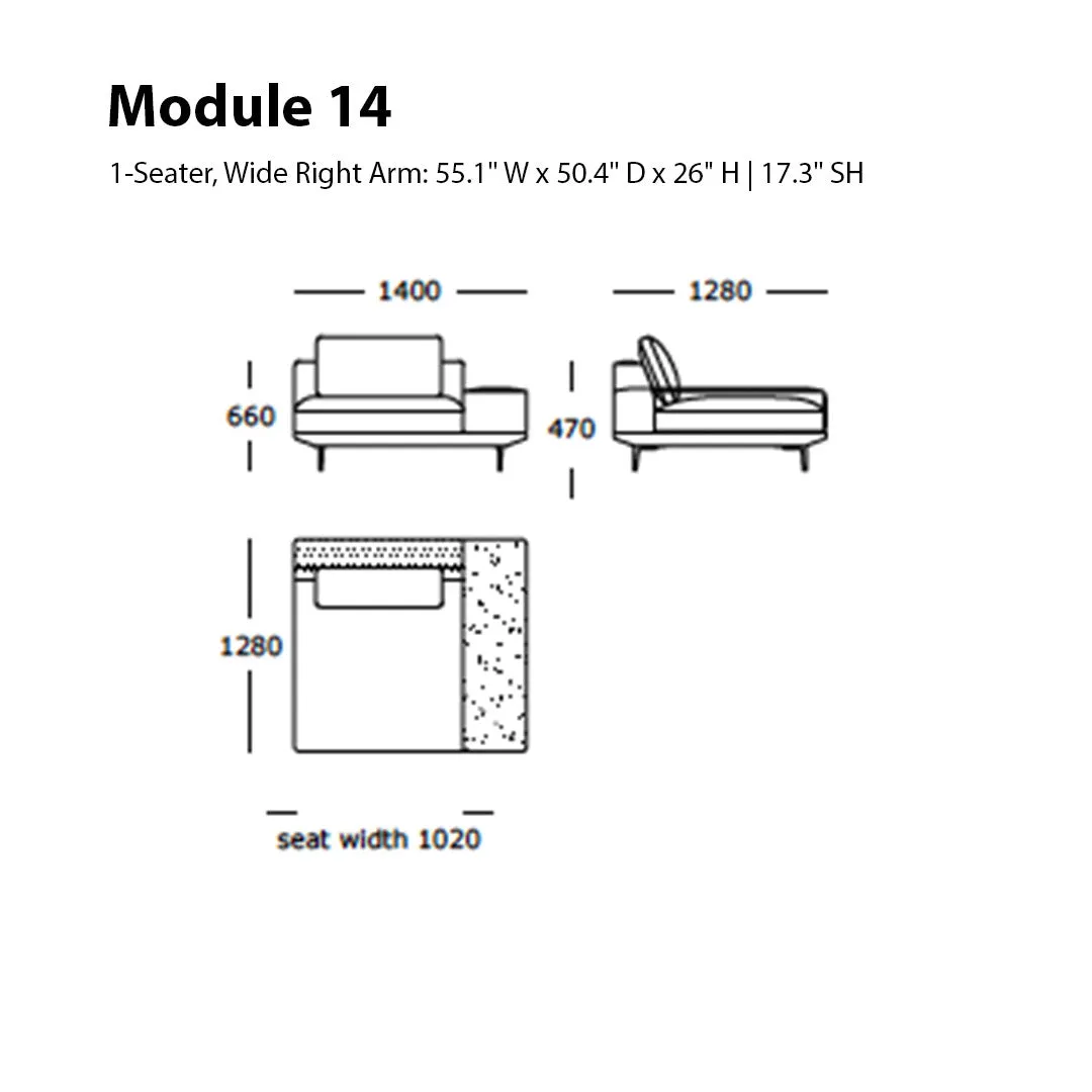 Surface Modular Sofa (Modules 13-16)