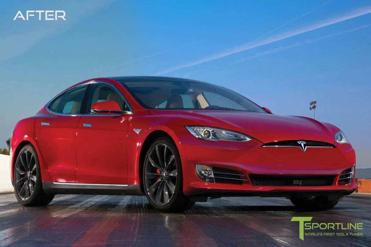 T-Sportline Tesla Model S Front Bumper Facelift Conversion Kit