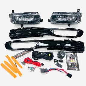 T6 LED Fog Light Kit With Auto Headlight Upgrade & Gloss Black Covers