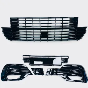 T6.1 Upper Badgeless & Lower Grilles Gloss Black ABS