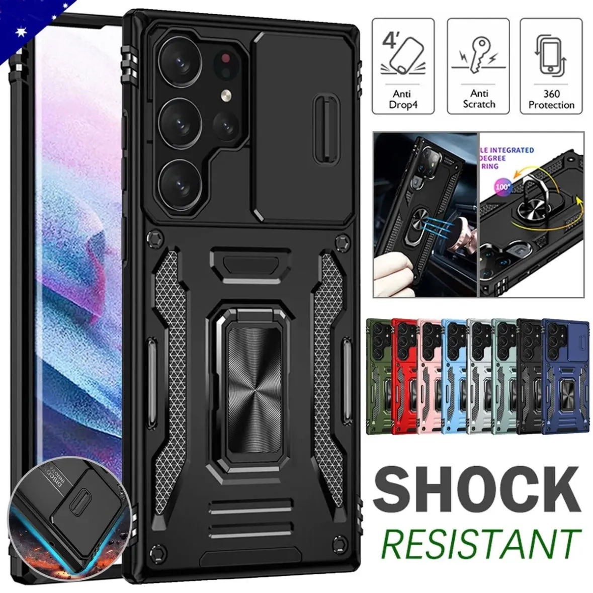 Tough Armour Tactical Grade Protection Rear Case for Samsung