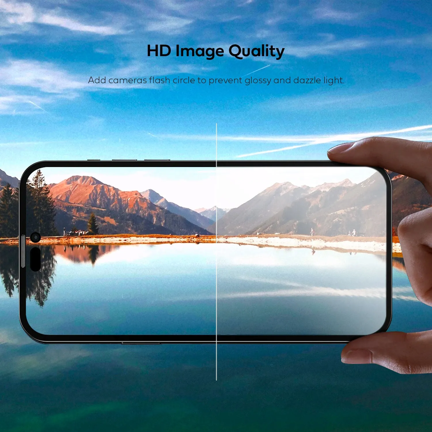 Tough On iPhone 14 Pro / Pro Max Rear Camera Protector Tempered Glass Black