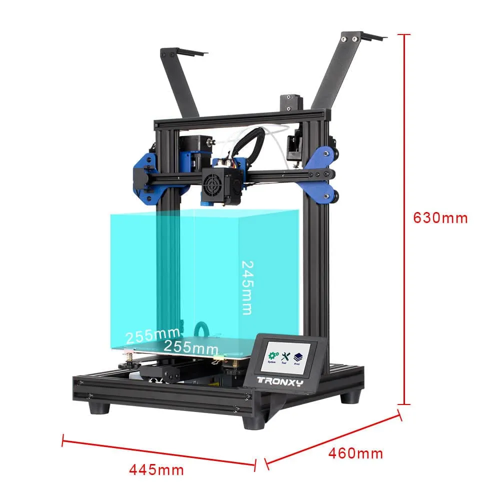Tronxy XY-2 Pro 2E Dual Color 3D Printer Kit Print Size 255x255x245mm