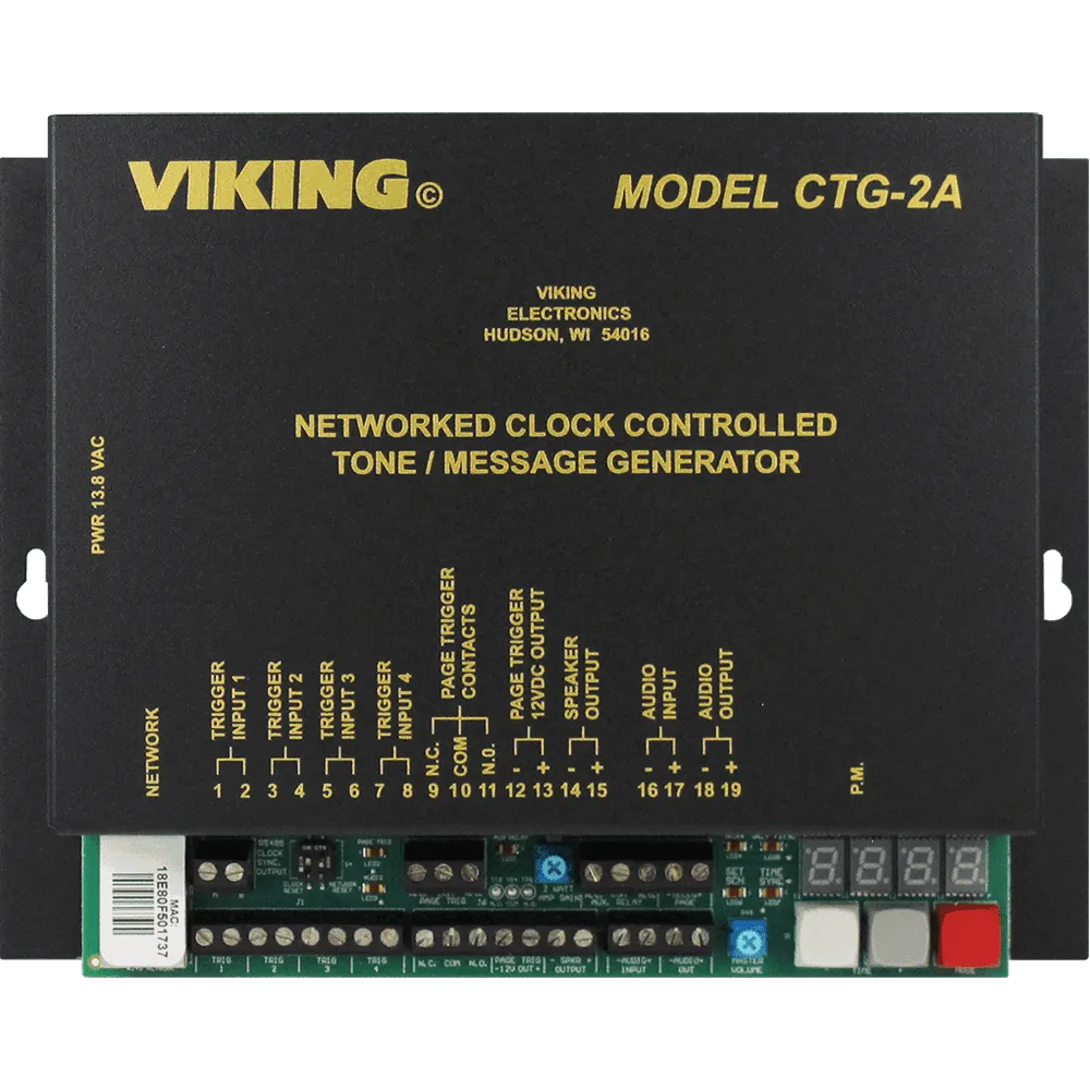Viking CTG-2A Networked Clock Controlled Tone / Message Generator and Master Clock