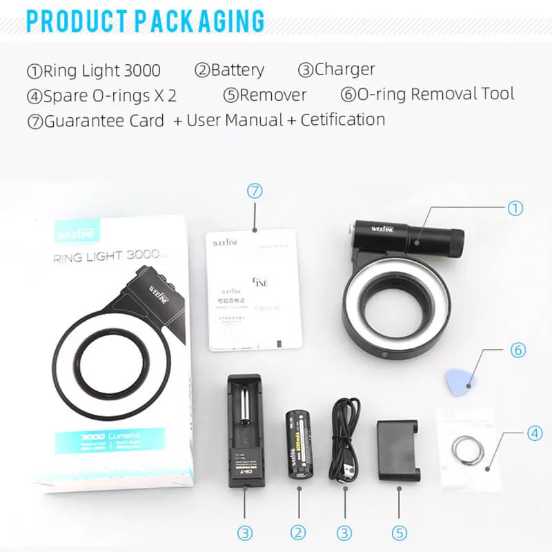 WF101 Ring Light 3000 V2 Video Light
