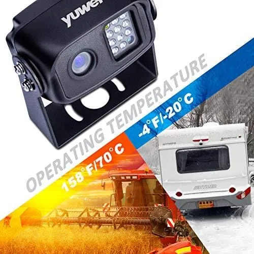 Wireless Backup Camera System, IP69K Waterproof Wireless Rear View Camera   5'' LCD Wireless Reversing Monitor for Trailer, RV, Trucks, Horse-Trailer, School Bus, Farm Machine,etc