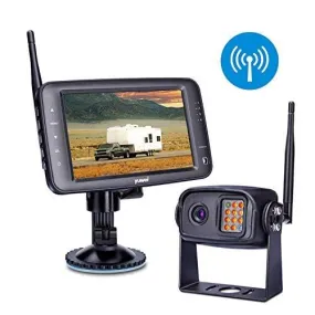 Wireless Backup Camera System, IP69K Waterproof Wireless Rear View Camera   5'' LCD Wireless Reversing Monitor for Trailer, RV, Trucks, Horse-Trailer, School Bus, Farm Machine,etc