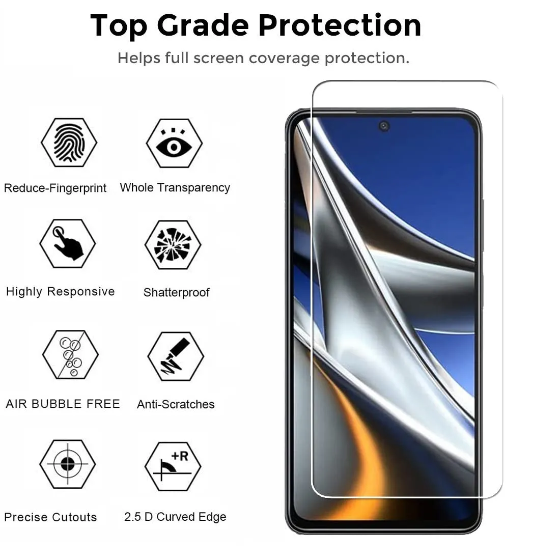 Xiaomi Poco X4 Pro 5G  Screen Protector| Tempered Glass|2 Per Pack