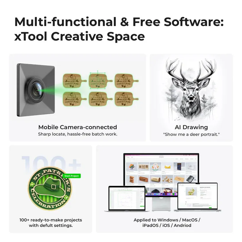 xTool D1 Pro 20W Diode Desktop Laser Engraver and Cutter   Enclosure