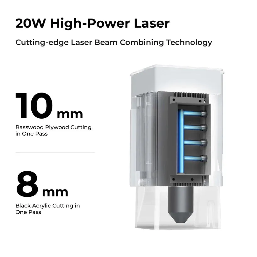 xTool D1 Pro 20W Diode Desktop Laser Engraver and Cutter   Enclosure